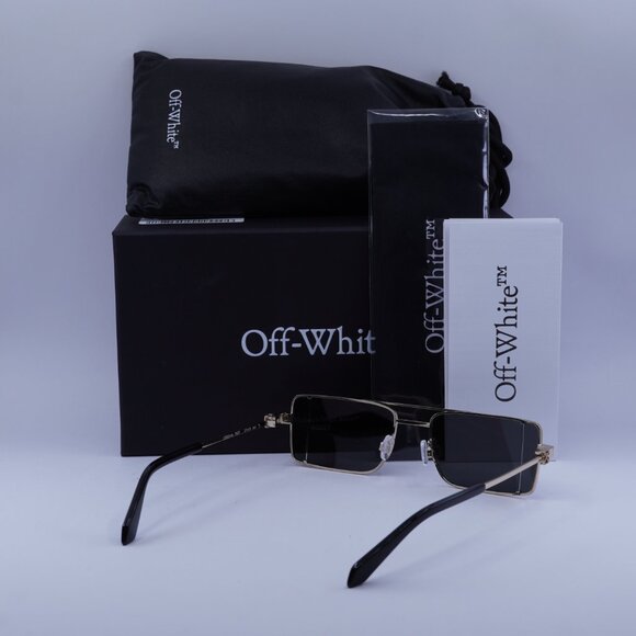 Off-White OERI14A CORTEZ 7607 Rectangle Sunglasses – Gold/Grey - Picture 11 of 11